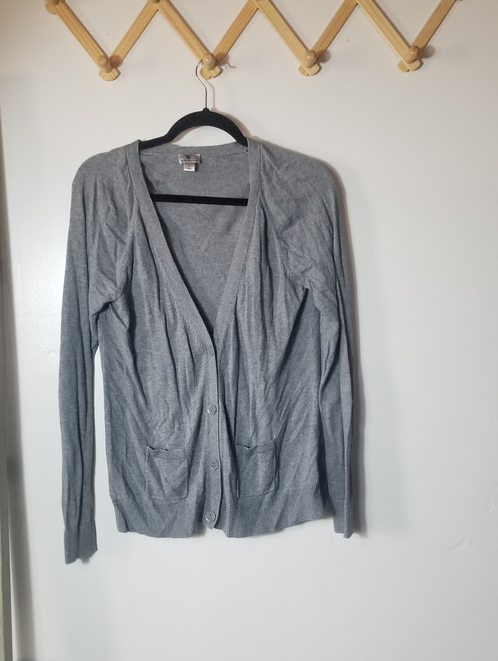 WORTHINGTON WOMEN'S GRAY CARDIGAN SIZE LARGE